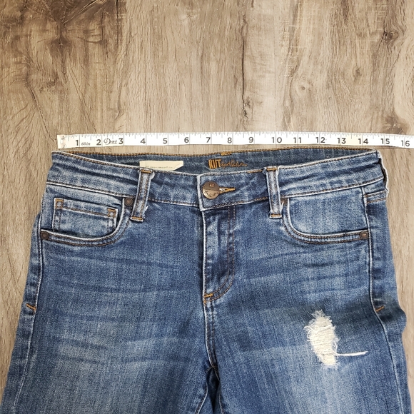 Kut from the Kloth Amy Ankle Straight Leg Cuffed Medium Wash Jeans 2 ( 29 ) Low‎ - Picture 5 of 9